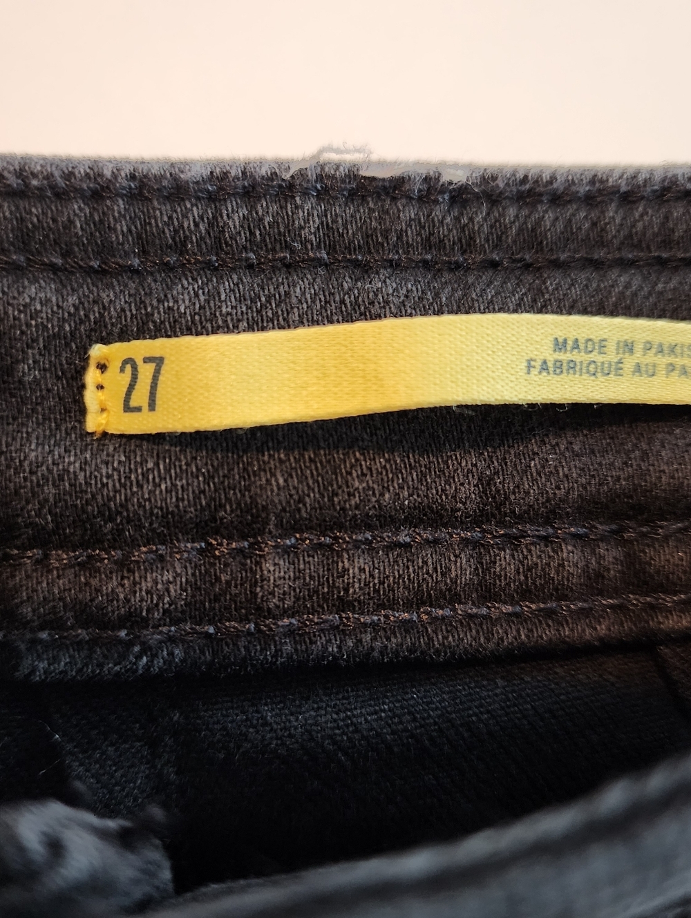 Maeve By Anthropologie, Black Wide-Leg Jeans, Size 27 - Picture 3 of 4